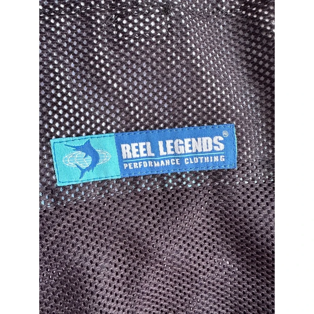 Reel‎ Legend Board Shorts Mens XL Blue White Swim Trunks Pockets Adjustable Surf